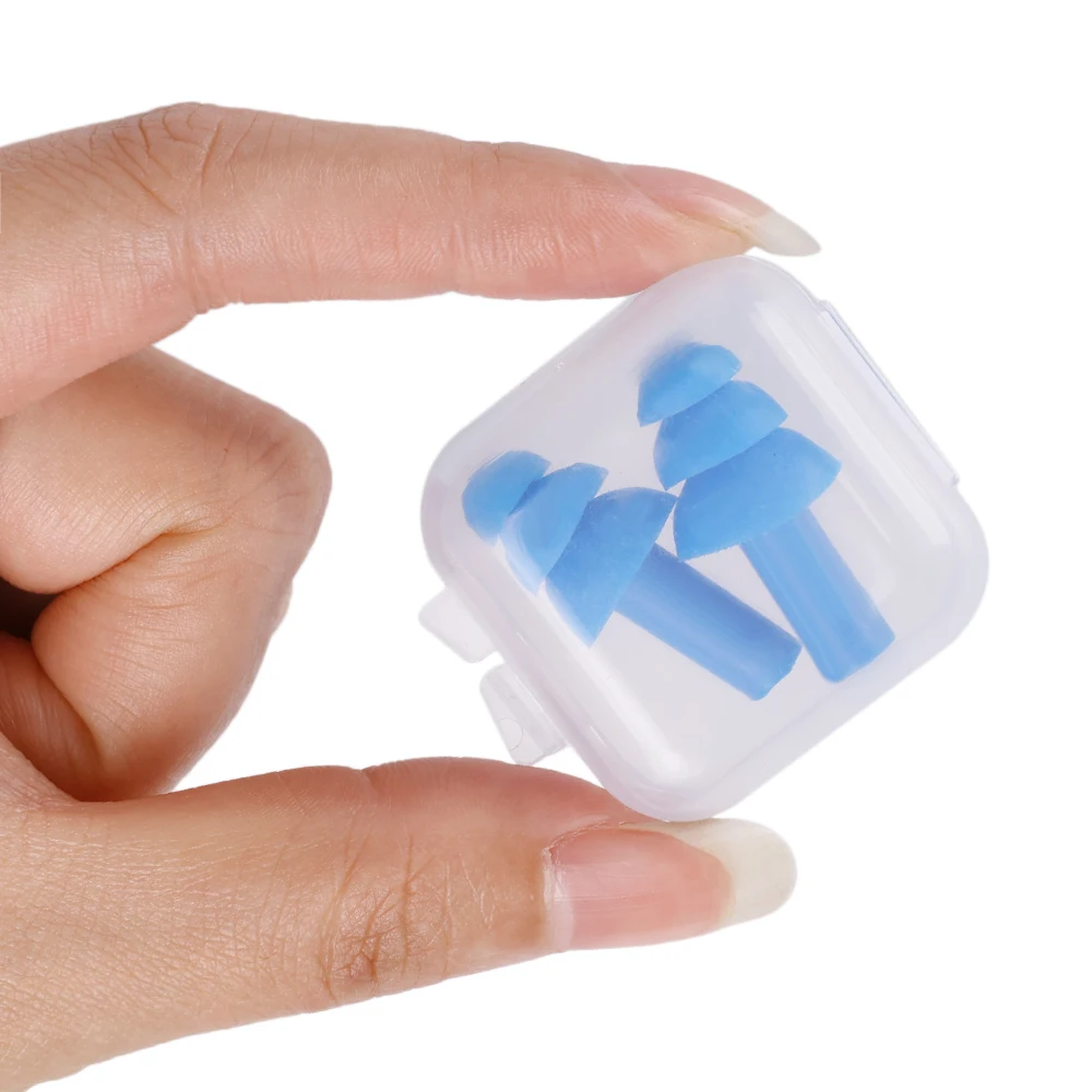 25/1Pair Ear Plugs Sleeping Noise Cancelling Reusable Silicone Sound Block Earplugs Summer Waterproof Swimming Ear Plug With Box