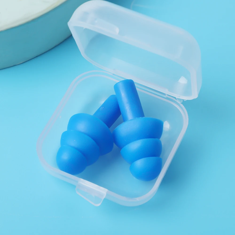 25/1Pair Ear Plugs Sleeping Noise Cancelling Reusable Silicone Sound Block Earplugs Summer Waterproof Swimming Ear Plug With Box