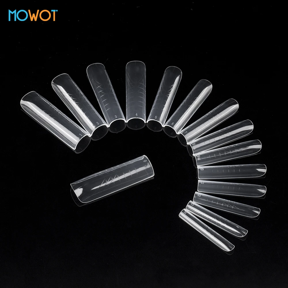 MOWOT New Square Dual Nail Form Extension False Nail Tips Quick Building Gel Molds Full Cover Large Size Acrylic Nail Top Forms