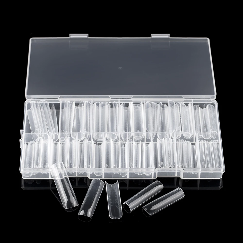 MOWOT New Square Dual Nail Form Extension False Nail Tips Quick Building Gel Molds Full Cover Large Size Acrylic Nail Top Forms