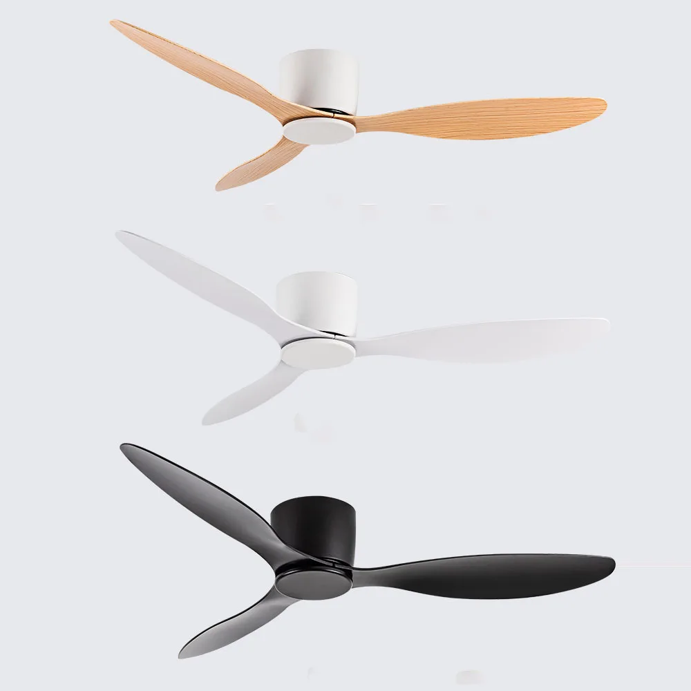 42 52 Inch Ceiling Fans With Lights Led 3 Color 6 Speeds DC Motor Fans Remote Control Low Floor Decorative Fans With Lighting
