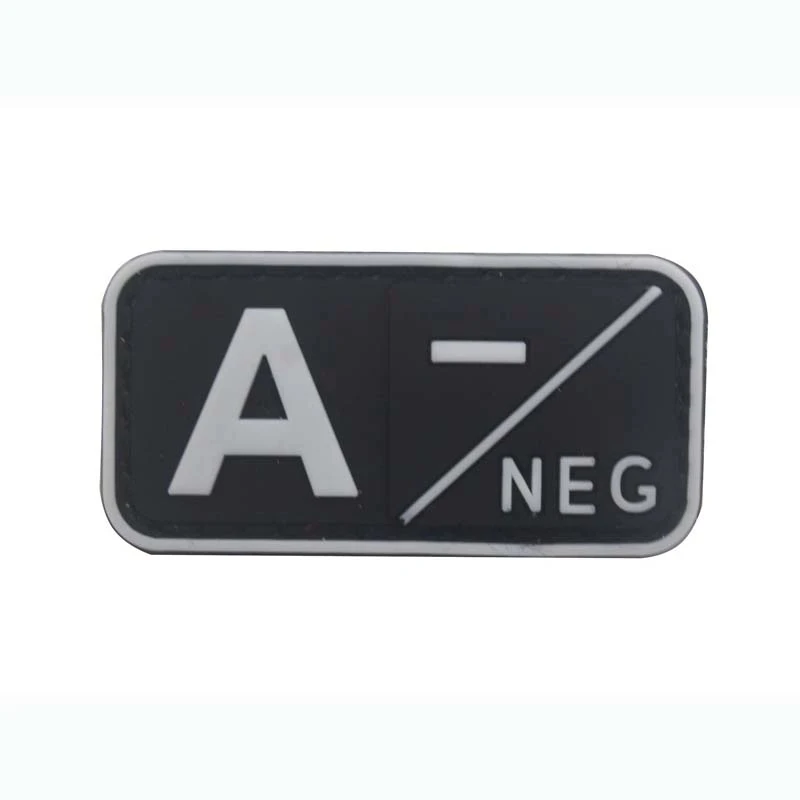 Small Patch with Hook,PVC Blood Type A B AB O POS NEG Emblemen,Patches Military Tactical Badges on Backpack,Outdoor Equipment
