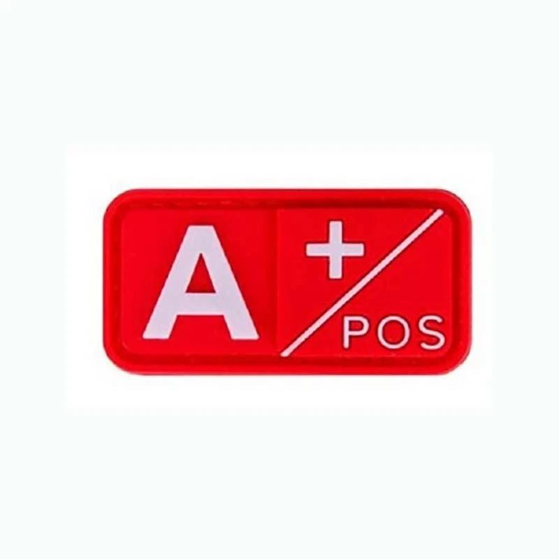 Small Patch with Hook,PVC Blood Type A B AB O POS NEG Emblemen,Patches Military Tactical Badges on Backpack,Outdoor Equipment