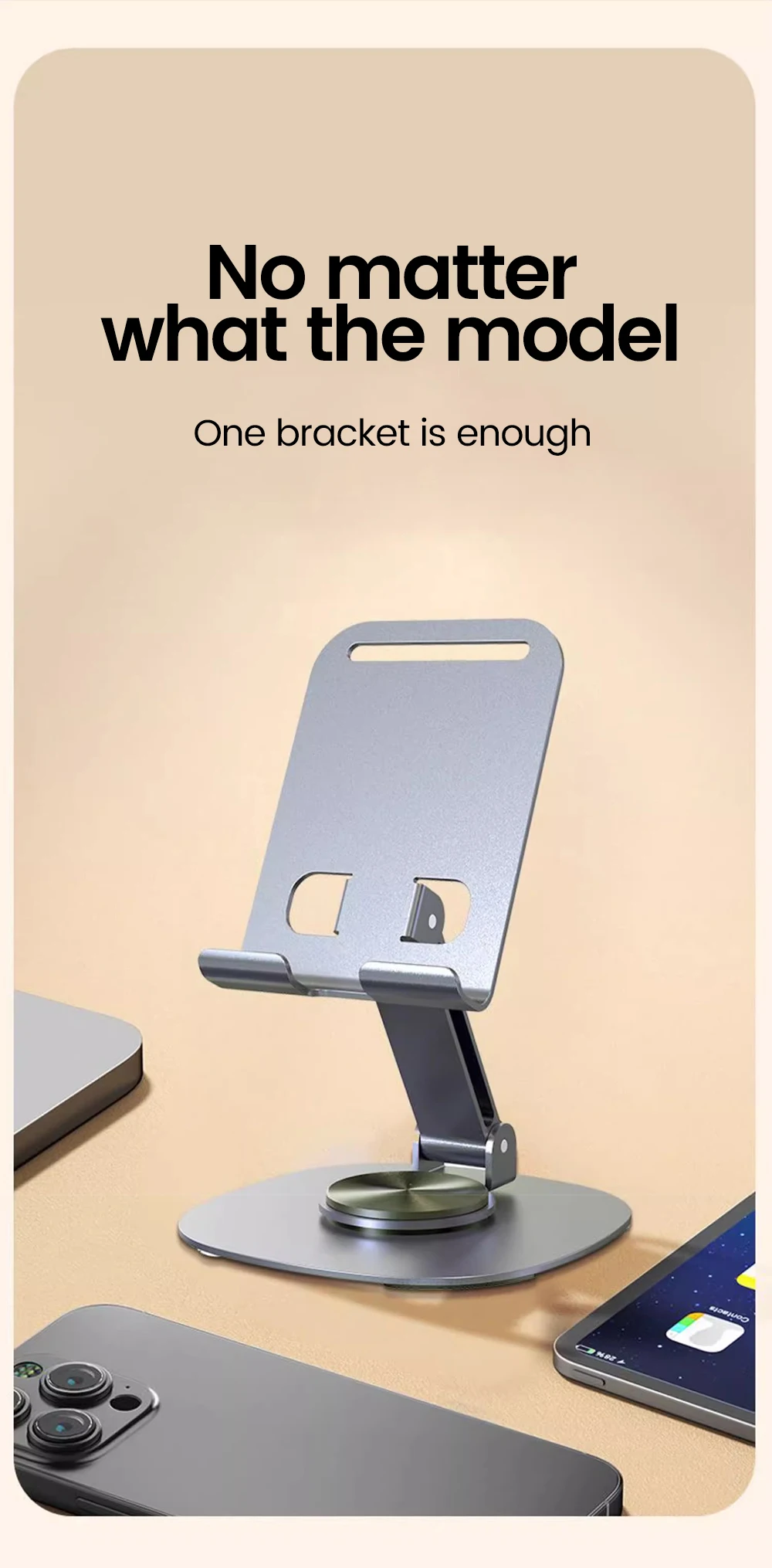 Olaf Rotating Table Cell Phone Holder Support Desktop Stand For iPad Samsung iPhone 15 14 13 Mobile Mount