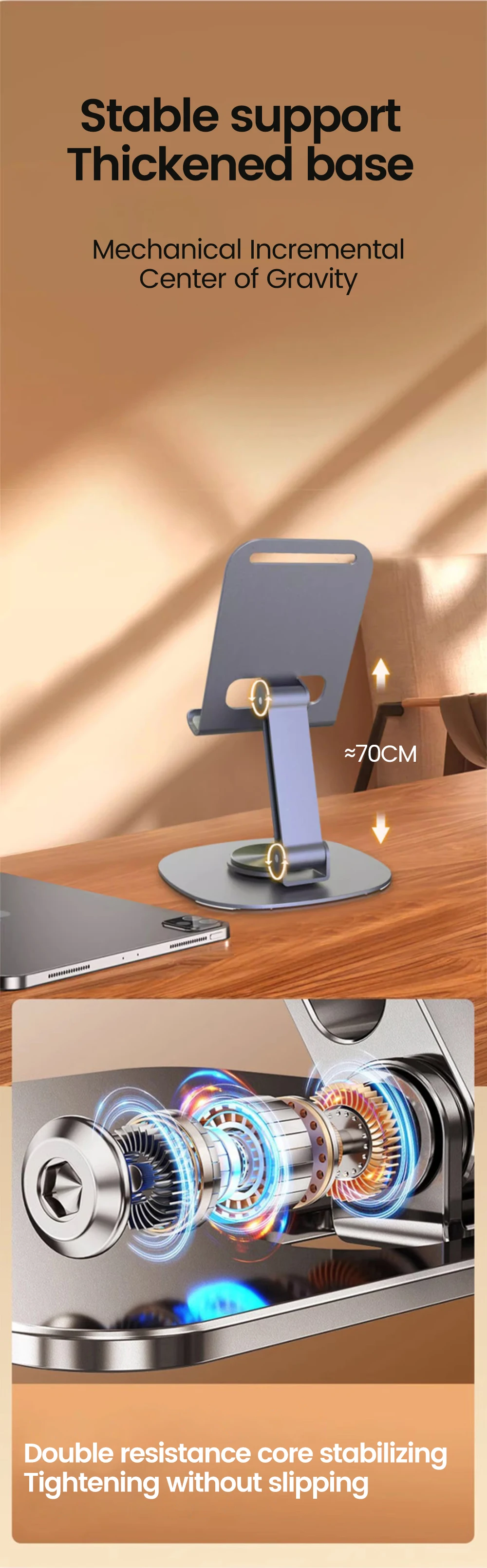 Olaf Rotating Table Cell Phone Holder Support Desktop Stand For iPad Samsung iPhone 15 14 13 Mobile Mount