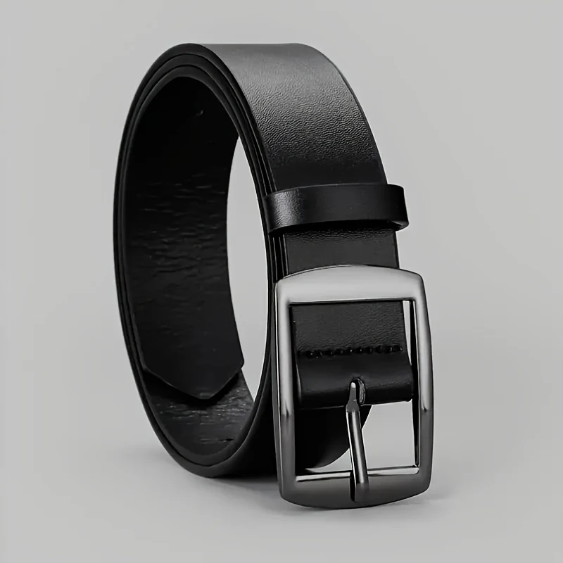 New Luxury Belt for Men PU Leather Belt Metal Pin Buckle High Quality Famous Brand Designer Waist Strap Belt for Jeans Plus Size