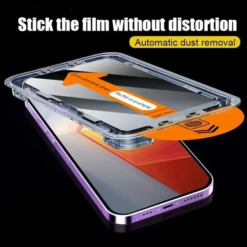 3Pcs Dust Free Installation Privacy Screen Protector for IPhone 16 14 11 12 13 15 Pro Max 7 8 Plus Mini X XR 17 Anti-spy Glass
