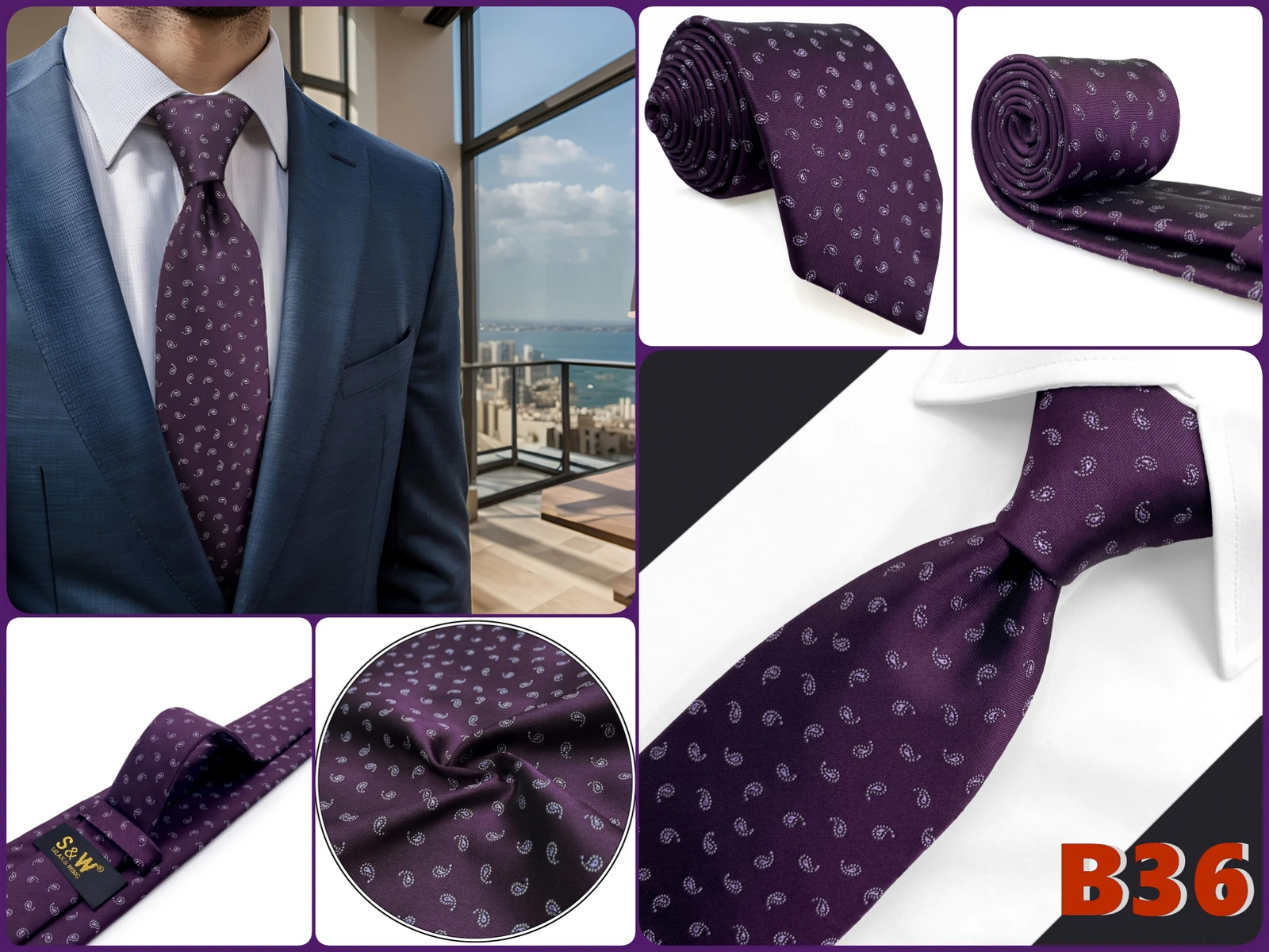 Paisley Necktie Tie for Men 160cm XL Extra Long Fashion Wedding Luxury Vintage Big and Tall Dropshipping Gravatas