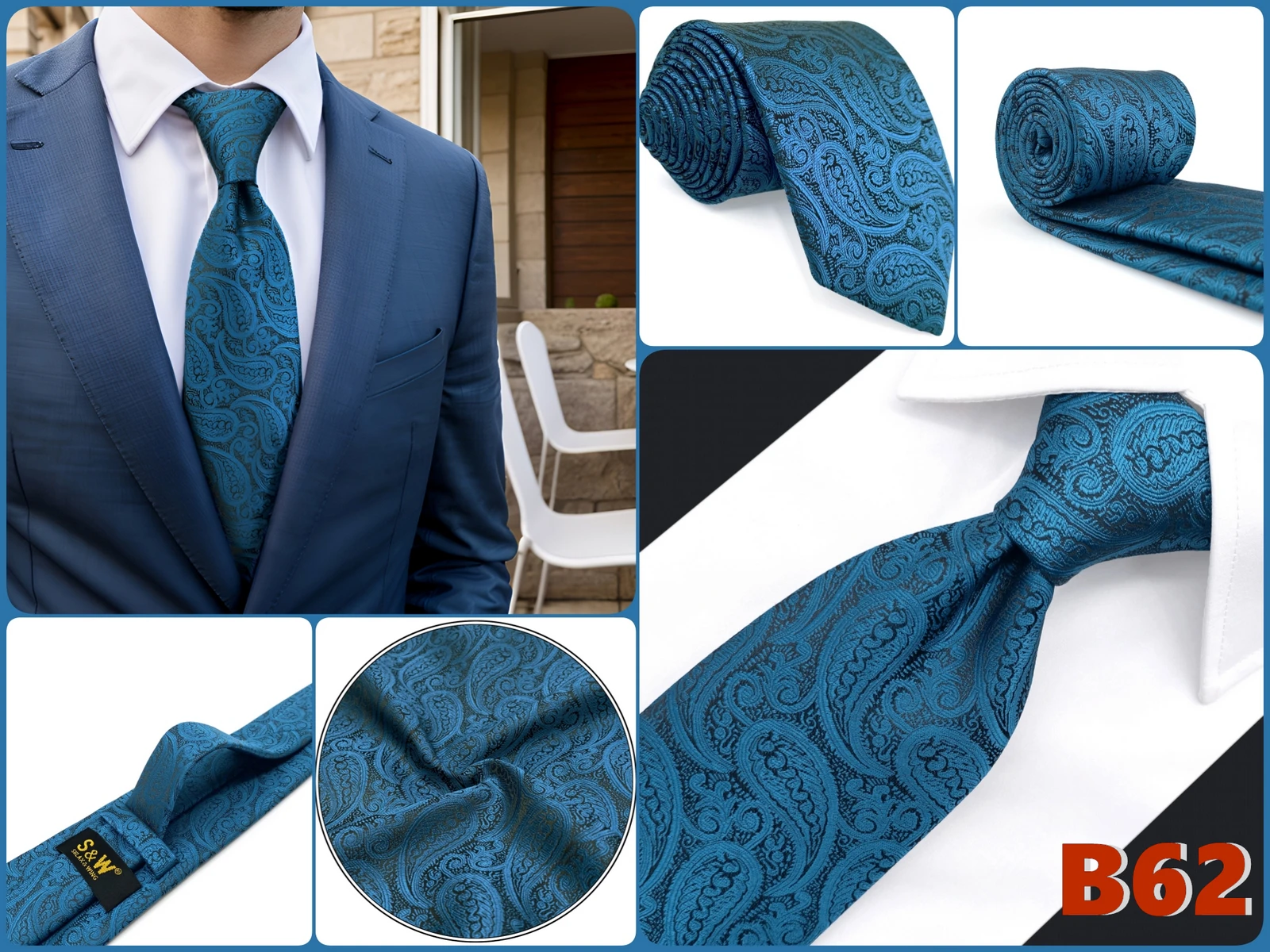 Paisley Necktie Tie for Men 160cm XL Extra Long Fashion Wedding Luxury Vintage Big and Tall Dropshipping Gravatas