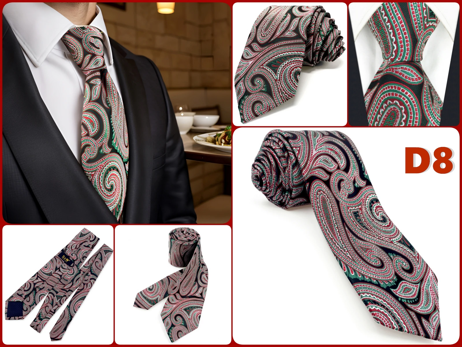 Paisley Necktie Tie for Men 160cm XL Extra Long Fashion Wedding Luxury Vintage Big and Tall Dropshipping Gravatas