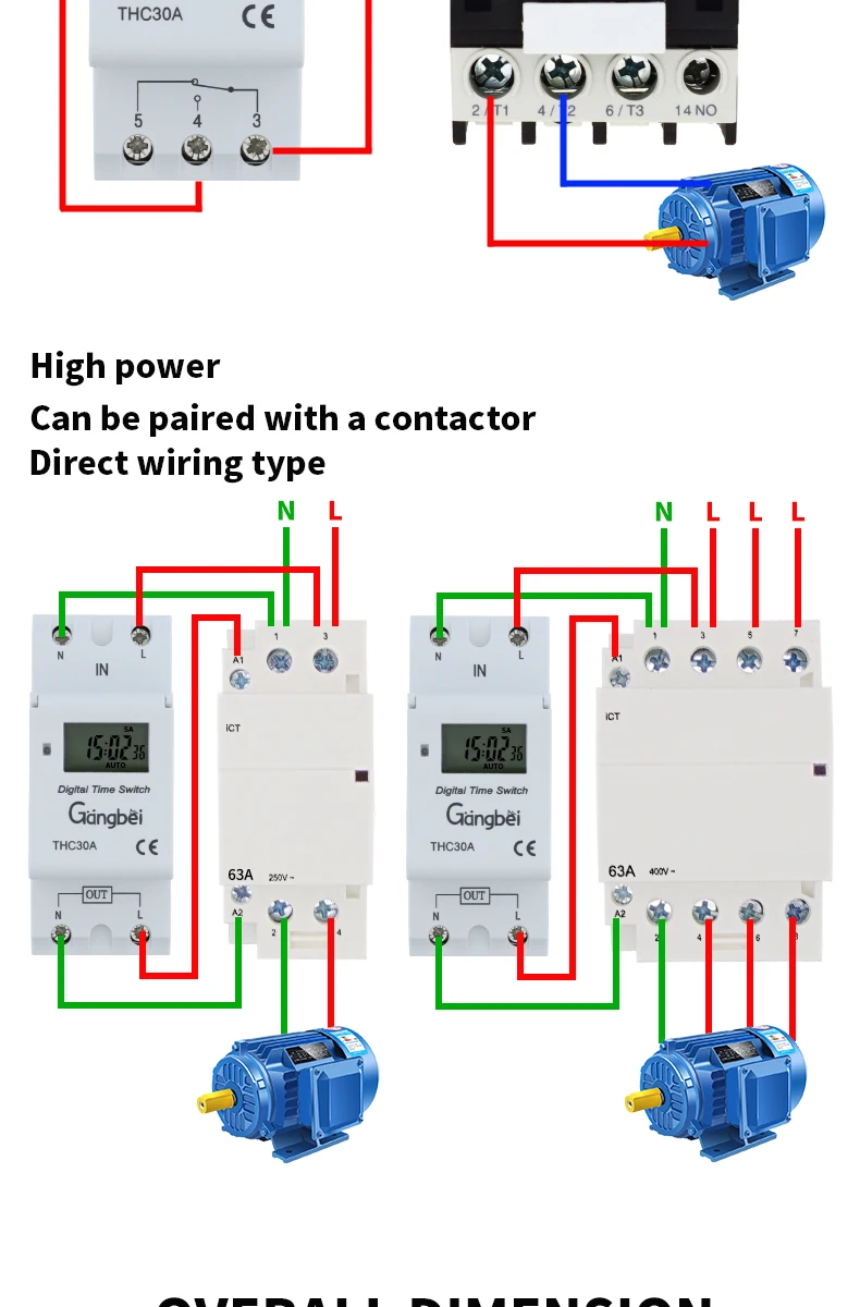 Weekly 7 Days Programmable Digital TIME SWITCH Relay Timer Control AC 220V 230V 110V DC24V 12V THC30 30A Din Rail Mount