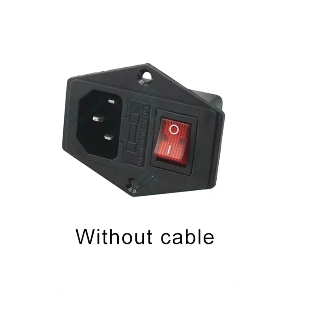3D Printer Parts 220V/110V Power Supply Switch Male Socket with Fuse for 3D Printer DIY 3D Printer Accessories