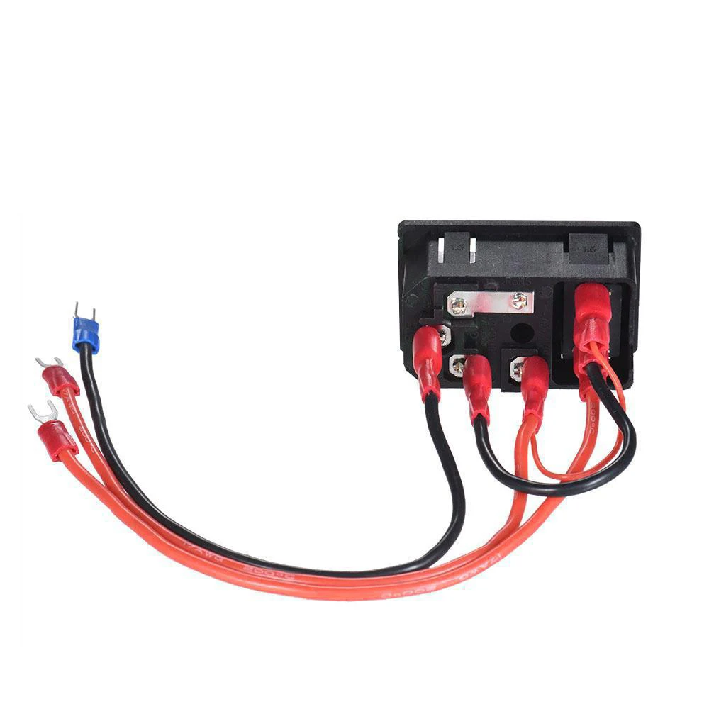 3D Printer Parts 220V/110V Power Supply Switch Male Socket with Fuse for 3D Printer DIY 3D Printer Accessories