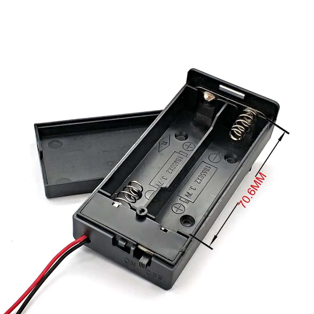 New 18650 Battery Storage Case 3.7V for 2x18650 Batteries Holder Box Container with 2 Slots ON/OFF Switch