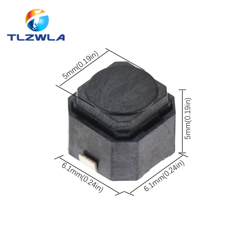 20PCS/LOT Tact Switch 6*6*5mm Mute Switch Silicone Keypad Push Button Switch 6X6X5 MM 2Pins Silent Switches