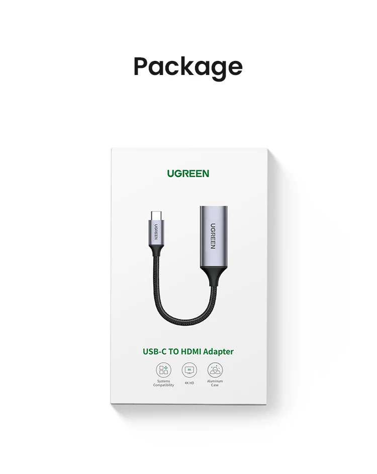 UGREEN USB Type C to HDMI Cable 4K USB C HDMI Adapter For iPhone 15 PC Xiaomi MacBook Pro Air iPad Pro Samsung Galaxy HDMI Cable
