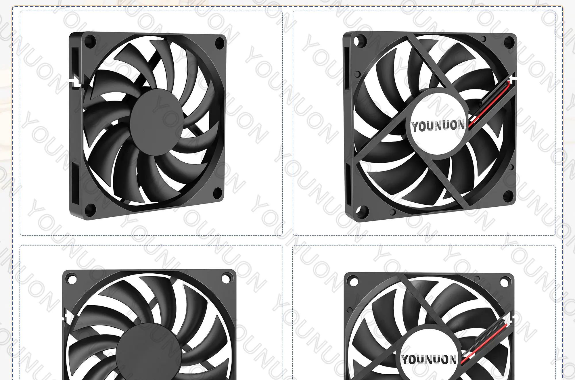 YOUNUON 80MM Fan 5V USB Fan 80x80x10mm 8cm DC 5V 12V 24V 8010 Fan Brushless Cooling Cooler PC Fan Computer Case Fan Cooler
