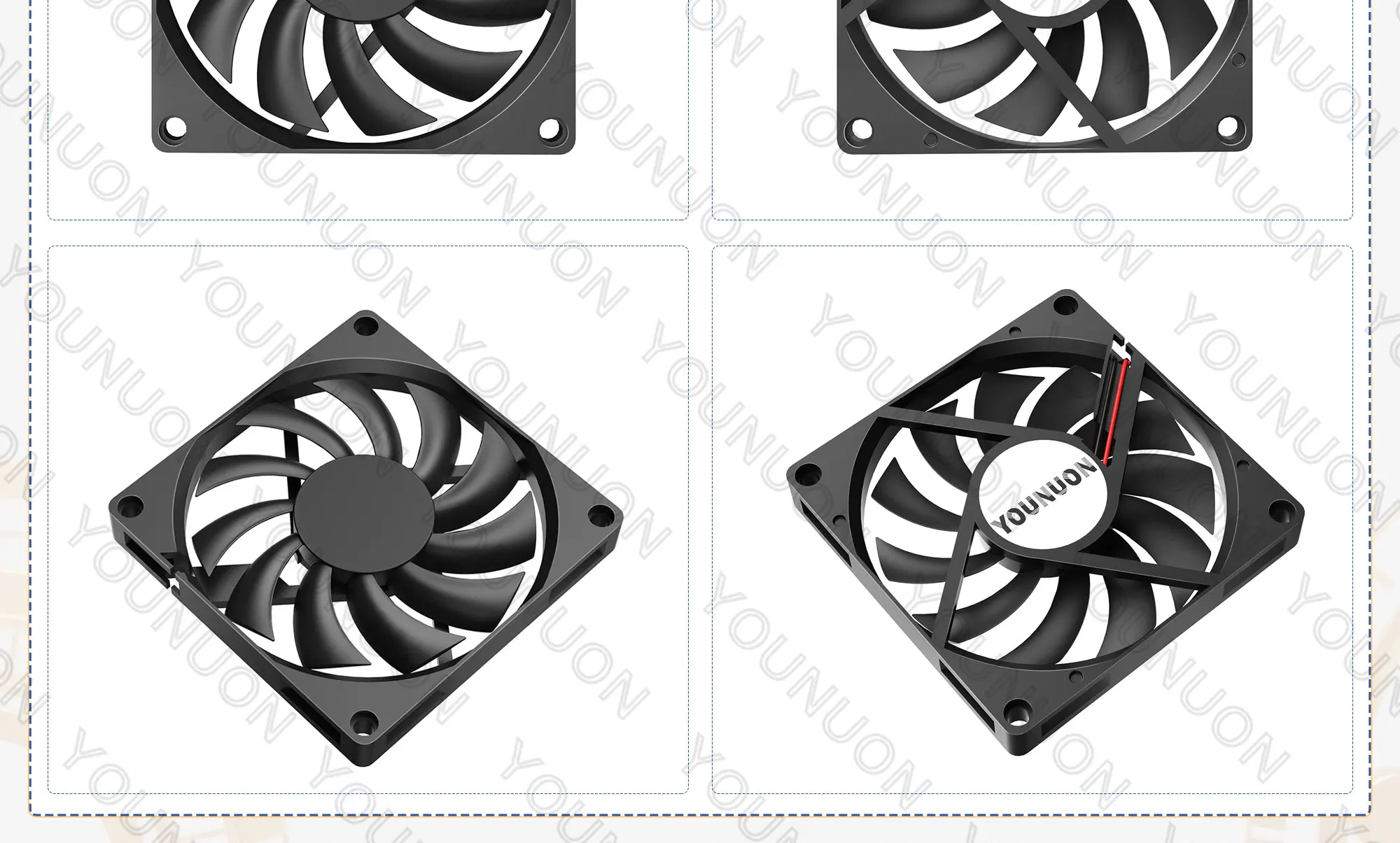 YOUNUON 80MM Fan 5V USB Fan 80x80x10mm 8cm DC 5V 12V 24V 8010 Fan Brushless Cooling Cooler PC Fan Computer Case Fan Cooler