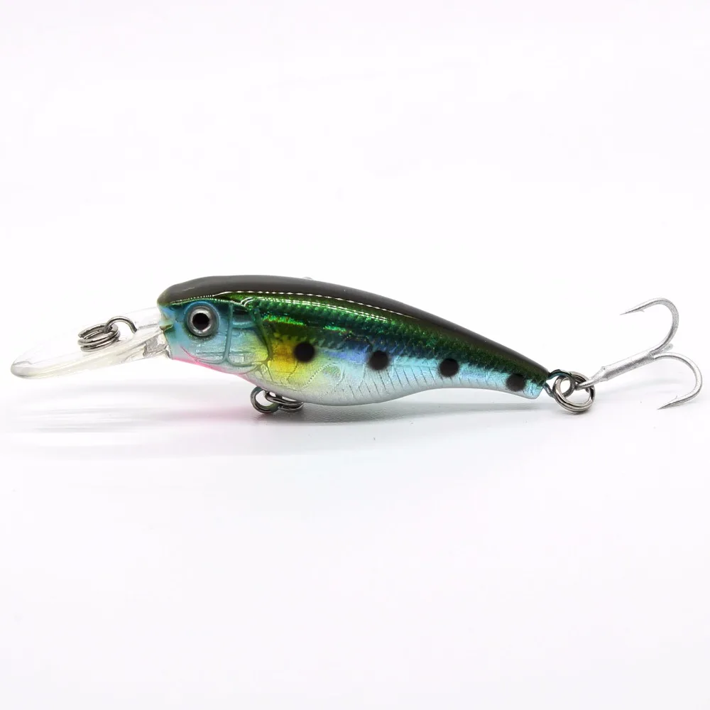 AOCLU Floating Wobbler Jerkbait 40mm 2.5g Diving 0.8m Deep Small Minnow Shad Crank Lure Bass Trout Mackerel Boat Inshore Fishing
