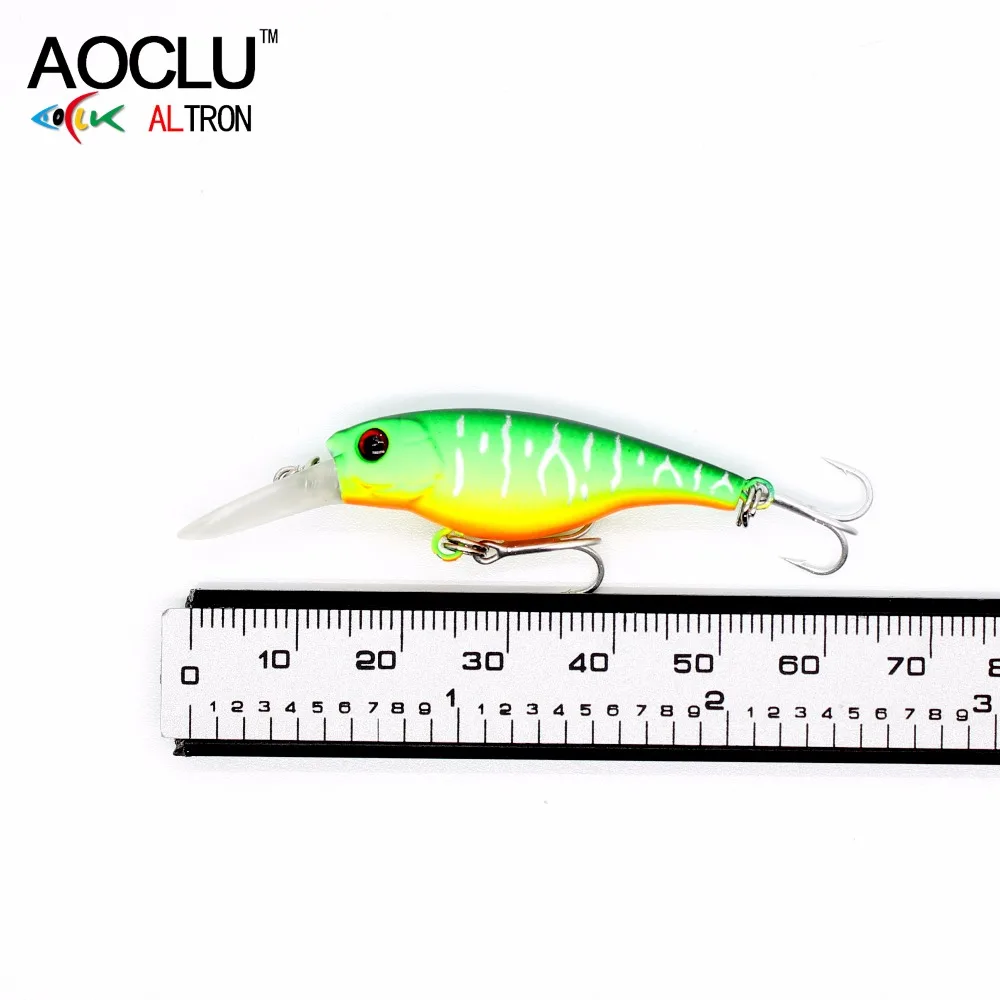 AOCLU Floating Wobbler Jerkbait 40mm 2.5g Diving 0.8m Deep Small Minnow Shad Crank Lure Bass Trout Mackerel Boat Inshore Fishing
