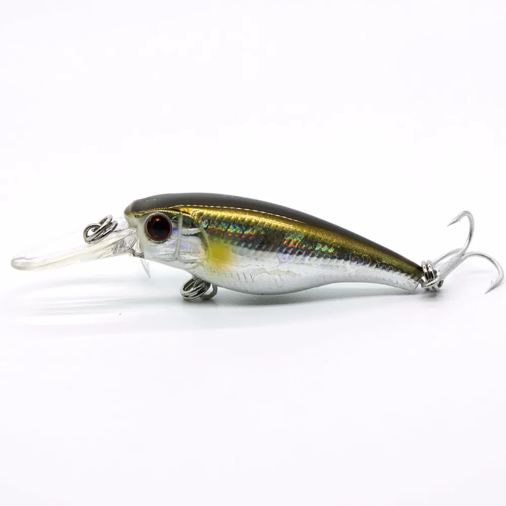 AOCLU Floating Wobbler Jerkbait 40mm 2.5g Diving 0.8m Deep Small Minnow Shad Crank Lure Bass Trout Mackerel Boat Inshore Fishing