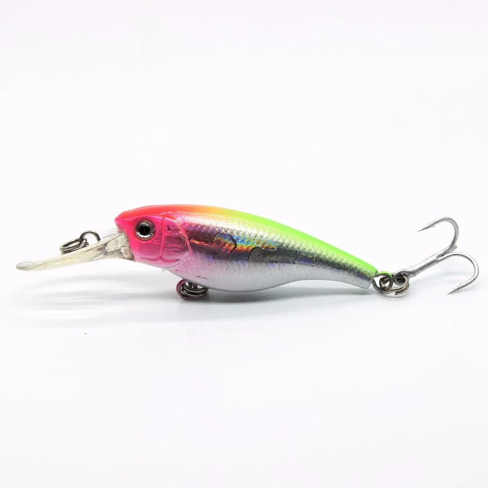 AOCLU Floating Wobbler Jerkbait 40mm 2.5g Diving 0.8m Deep Small Minnow Shad Crank Lure Bass Trout Mackerel Boat Inshore Fishing