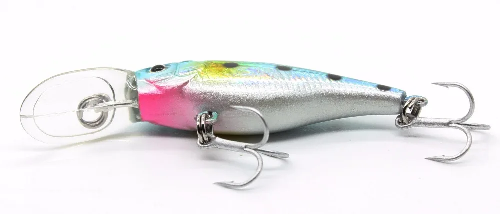 AOCLU Floating Wobbler Jerkbait 40mm 2.5g Diving 0.8m Deep Small Minnow Shad Crank Lure Bass Trout Mackerel Boat Inshore Fishing