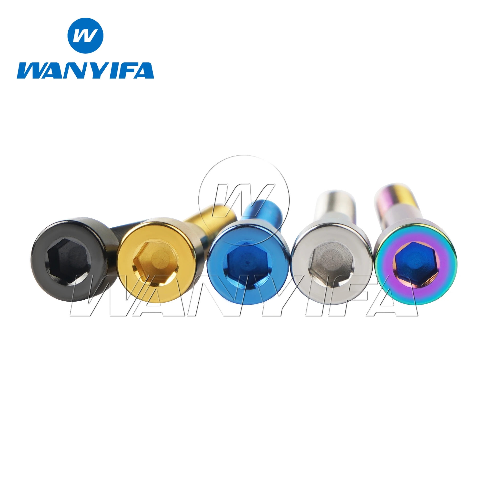 Wanyifa Titanium Bolt M5 x 10 12 16 18 20 23 25 30 35 40 45 50 55 60mm Allen Key Square Head Screw for Bicycle Stem Seatpost