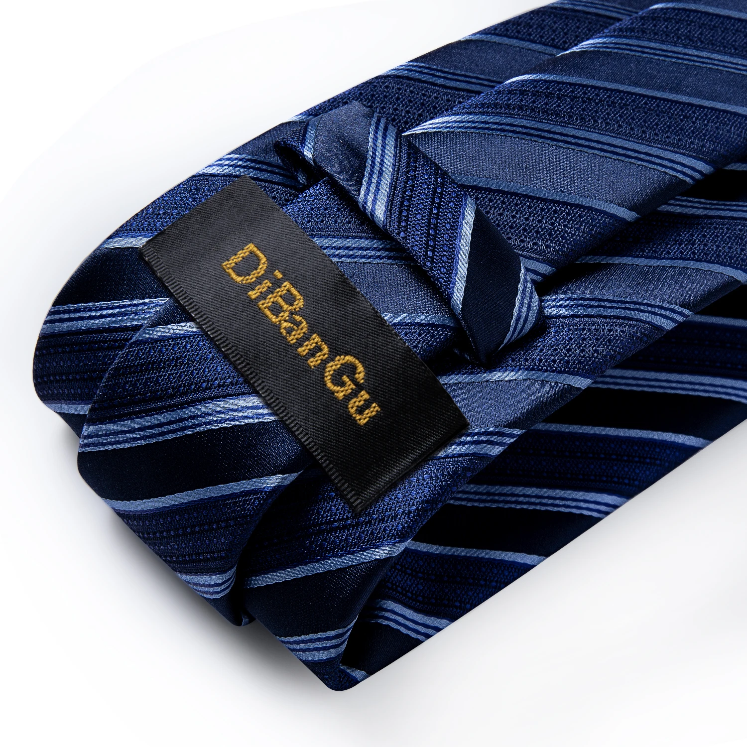 New Formal Ties Classic Blue Striped Necktie Handkerchief Cufflinks Gift For Men Wedding Tie Cravate Gravatas