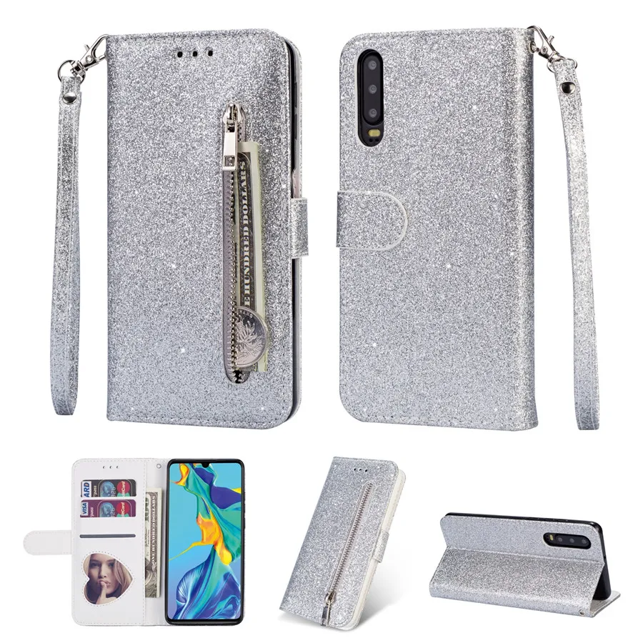Fashion Glitter Wallet Card Slots Flip Leather Case For Samsung Galaxy S26 Ultra S25 Plus S24 FE S23 A16 A17 A36 A37 A55 A56 A57