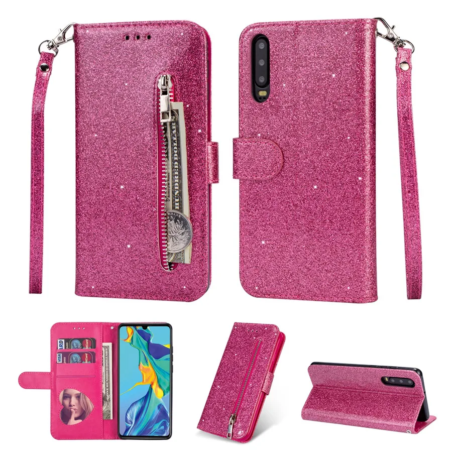 Fashion Glitter Wallet Card Slots Flip Leather Case For Samsung Galaxy S26 Ultra S25 Plus S24 FE S23 A16 A17 A36 A37 A55 A56 A57