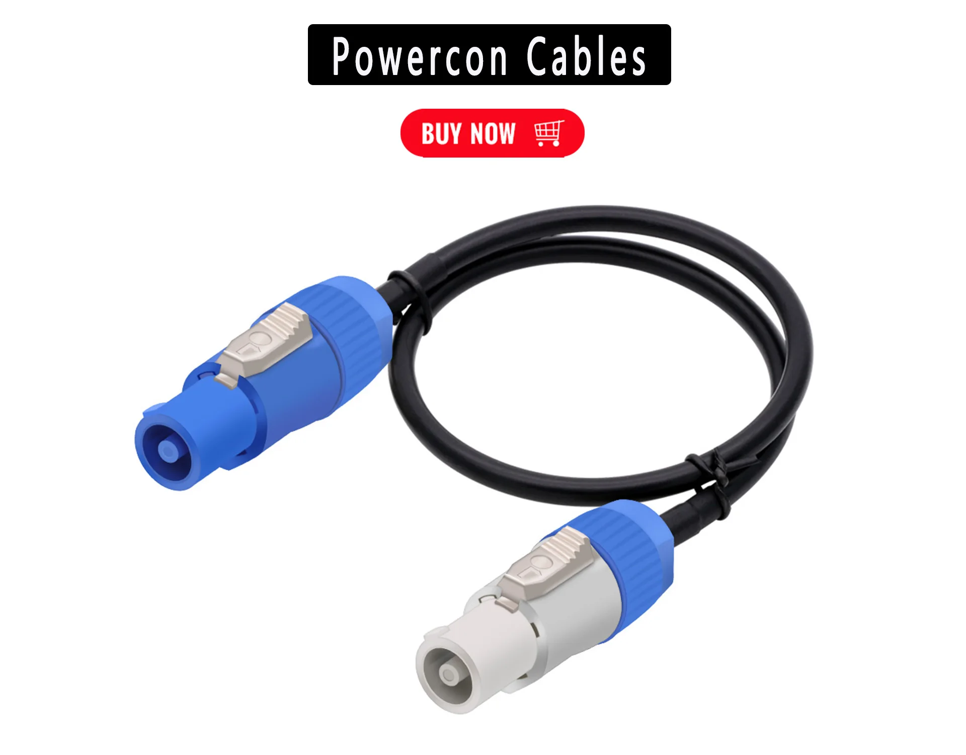 1PC Powercon Connector 3 pins 20A 250V NAC3FCA NAC3FCB Male Plug For Electric Drill LED Screen Stage Lighting Power Connecting