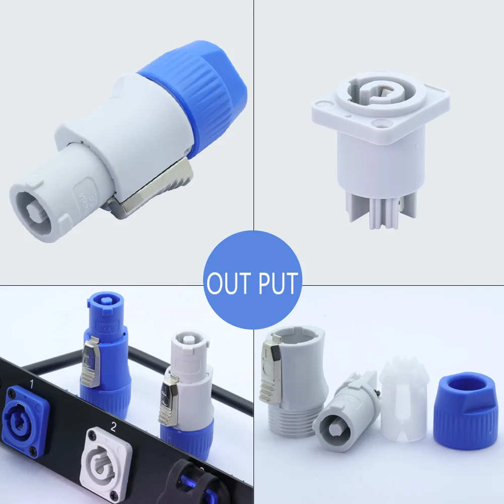 1PC Powercon Connector 3 pins 20A 250V NAC3FCA NAC3FCB Male Plug For Electric Drill LED Screen Stage Lighting Power Connecting