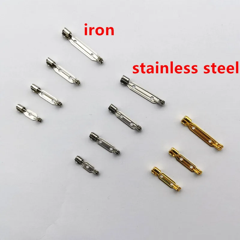 100pcs High Quality Safety pin Brooch Base Back Bar Badge Holder Brooch Pins DIY Jewelry Finding