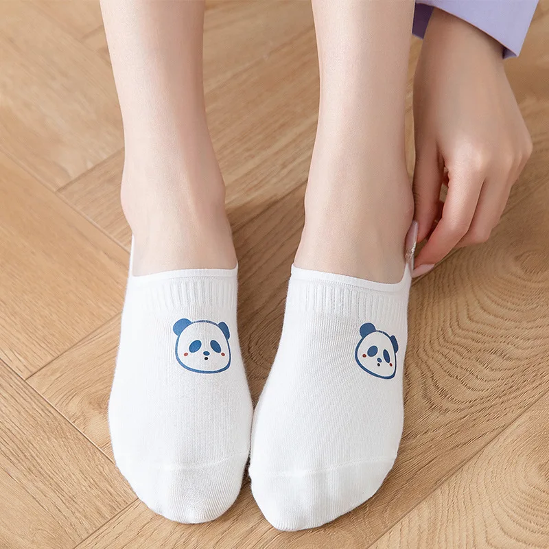 10 pieces = 5 Pairs/lot Rabbit Cow Heart Animal socks Cotton Casual Warm Women Streetwear Cute Funny Socks Short Happy Ankle