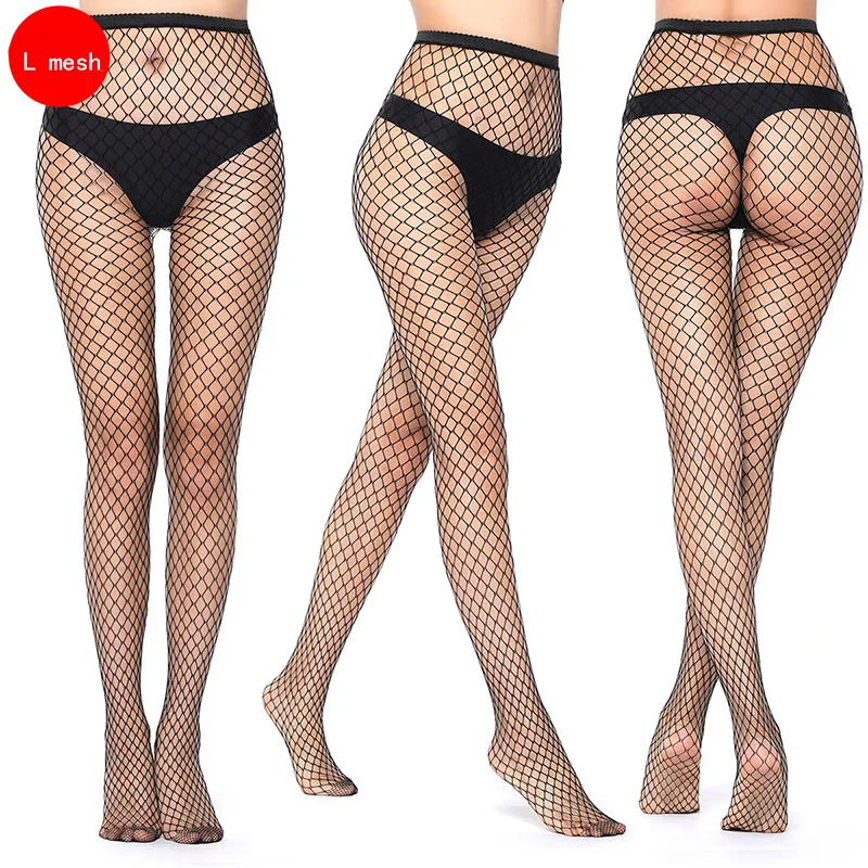 Women Fashion Hollow Out Sexy Pantyhose Black Tights Fishnet Stockings Club Party Hosiery Female Lingerie Girls Thigh Mesh Socks