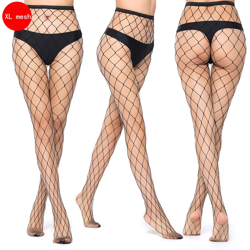 Women Fashion Hollow Out Sexy Pantyhose Black Tights Fishnet Stockings Club Party Hosiery Female Lingerie Girls Thigh Mesh Socks