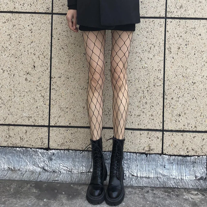 Women Fashion Hollow Out Sexy Pantyhose Black Tights Fishnet Stockings Club Party Hosiery Female Lingerie Girls Thigh Mesh Socks