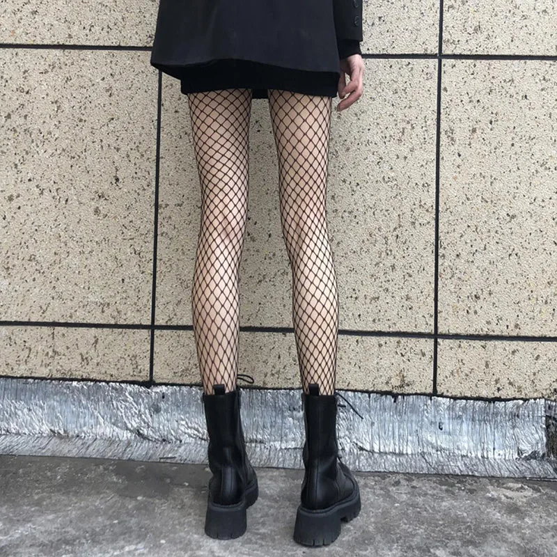 Women Fashion Hollow Out Sexy Pantyhose Black Tights Fishnet Stockings Club Party Hosiery Female Lingerie Girls Thigh Mesh Socks