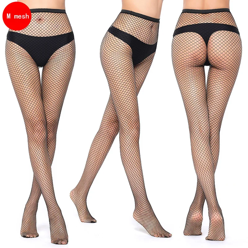 Women Fashion Hollow Out Sexy Pantyhose Black Tights Fishnet Stockings Club Party Hosiery Female Lingerie Girls Thigh Mesh Socks