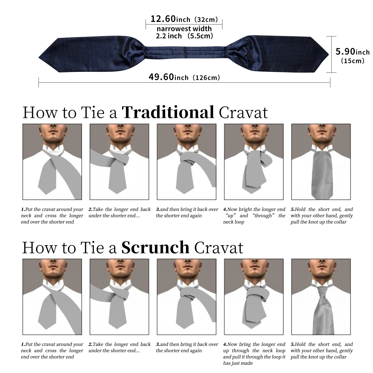 Jacquard Men Plaid Ascots Fashion Paisley Ties Wedding Formal Cravat Ascot British Gentleman Soft Polyester Luxury Gray Neck Tie