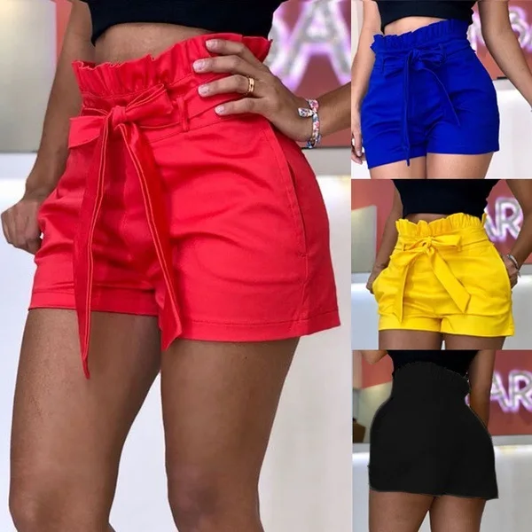 5XL Women's High Waist Shorts Pure Color Loose Casual Shorts Pants Feamle 2024 New Summer Streetwear Shorts For Women