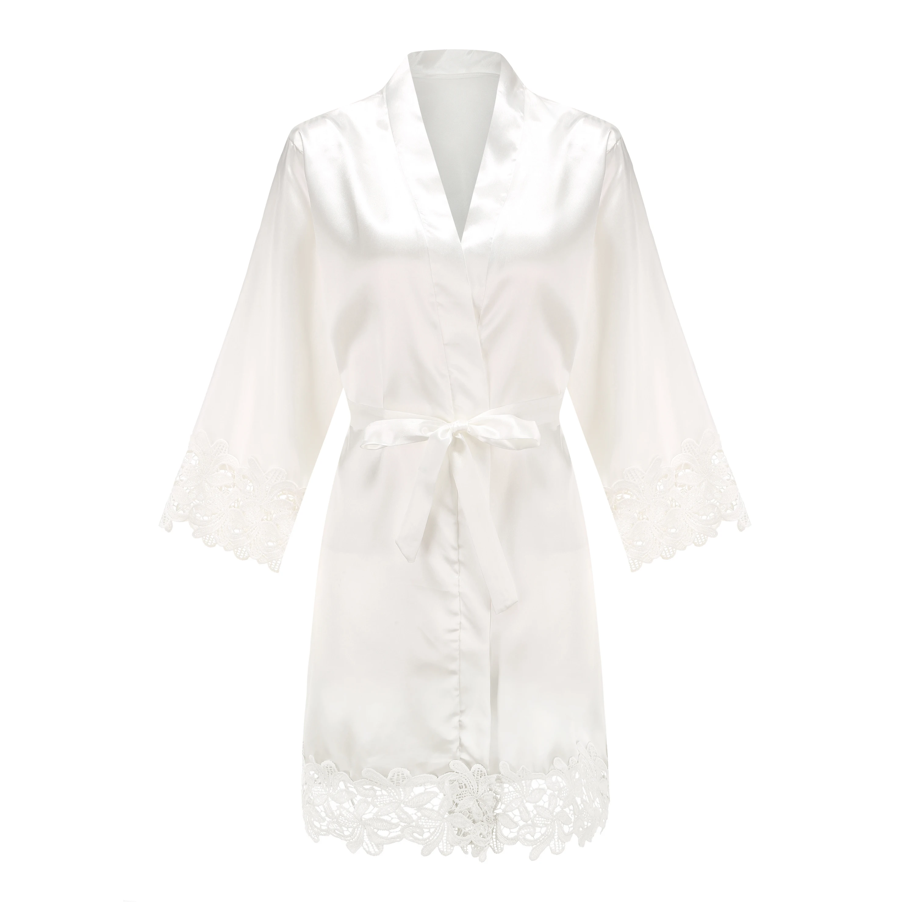 Bridesmaid Robes Rose Gold Bride Robe Wedding Bridesmaid Gift Satin Lace Robe Bridal Dressing Gown Bachelorette Party Pajamas