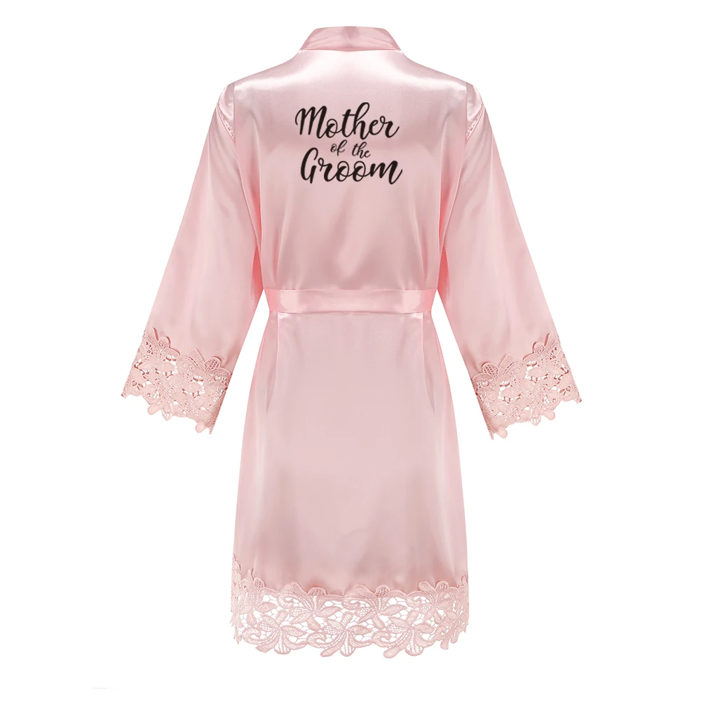 Bridesmaid Robes Rose Gold Bride Robe Wedding Bridesmaid Gift Satin Lace Robe Bridal Dressing Gown Bachelorette Party Pajamas