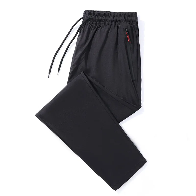 Men's Casual Pants Straight Slim Fit Elastic Waist Jogger Korean Classic Blue Black Gray Male Brand Trousers Plus Size