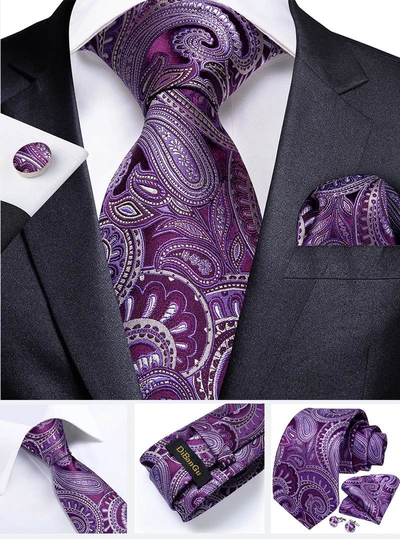 Fashion Paisley Men's Ties Gold Teal Green Black Tie For Men 8cm Business Wedding Accessories Cravat Gift For Men DiBanGu