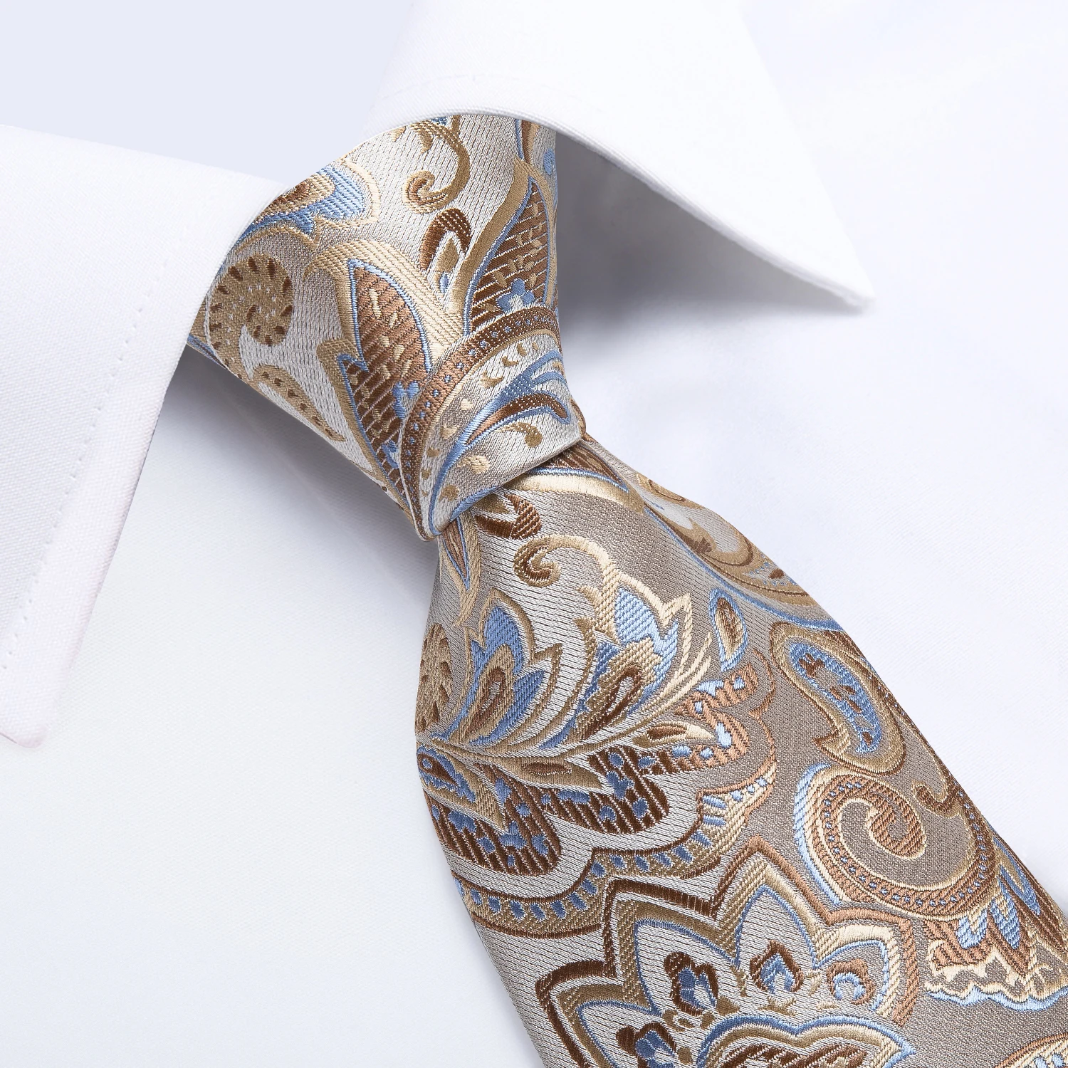 Fashion Paisley Men's Ties Gold Teal Green Black Tie For Men 8cm Business Wedding Accessories Cravat Gift For Men DiBanGu