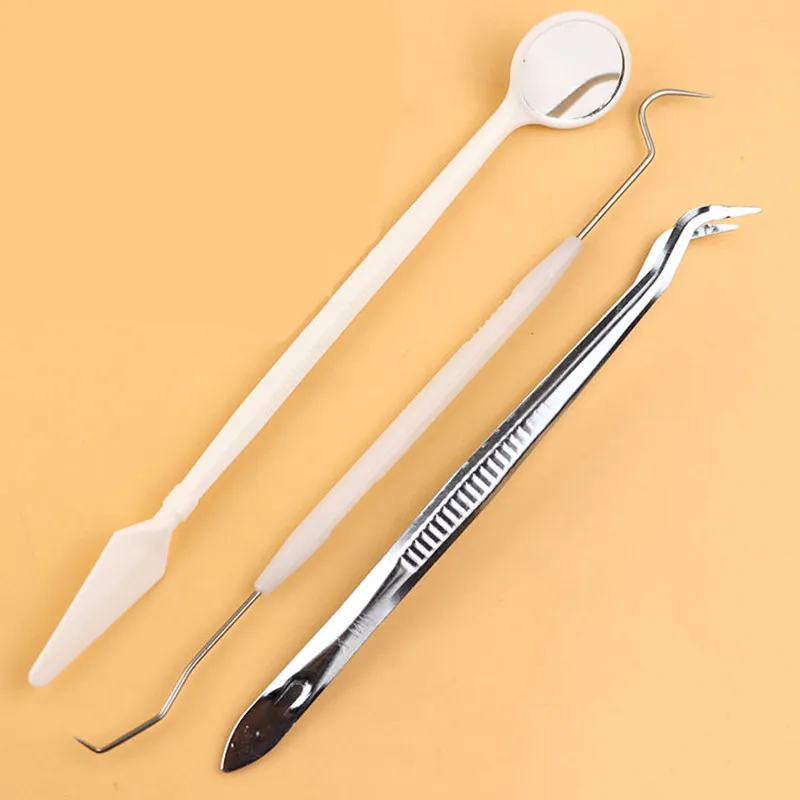 100pcs Plastic Dental Oral Mirror Disposable Dentist Mouth Mirrors Dentist Tool Teeth Whitening Exam Reflector Mirror Instrument