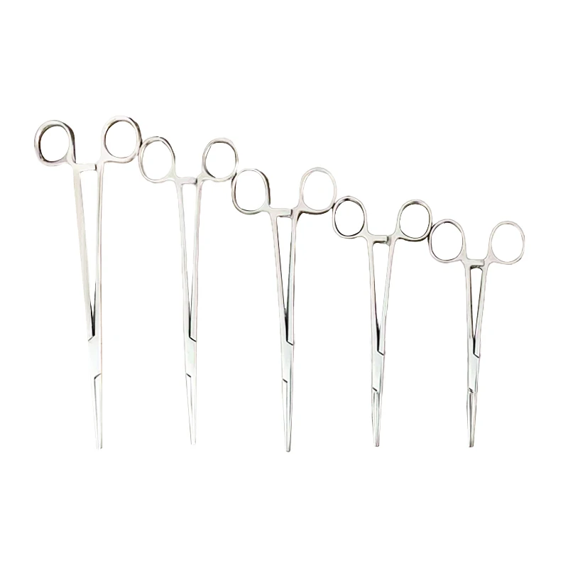 AG 1Pcs Stainless Steel Hemostatic Forceps Surgical Forceps Tool Hemostat Locking Clamps Forceps Curved/Straight Tip