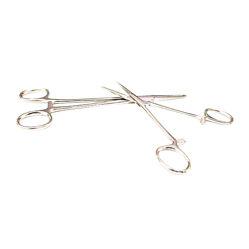 AG 1Pcs Stainless Steel Hemostatic Forceps Surgical Forceps Tool Hemostat Locking Clamps Forceps Curved/Straight Tip